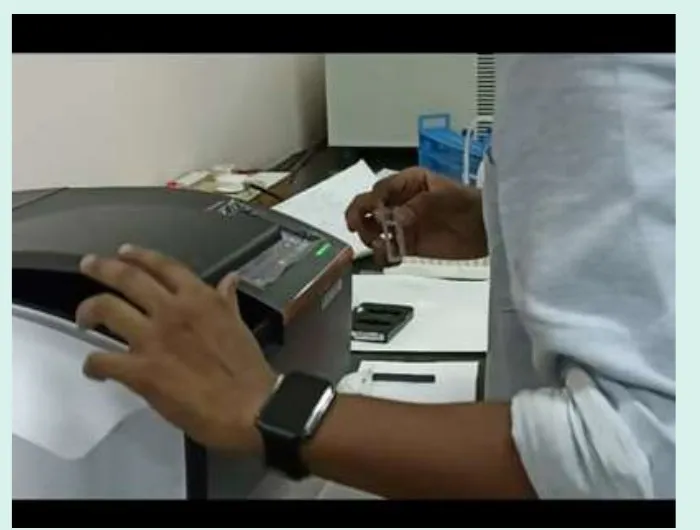Research work with laboratory instrument